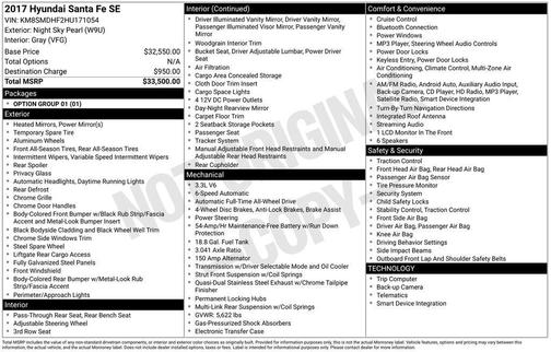 2017 Hyundai SANTA FE SE