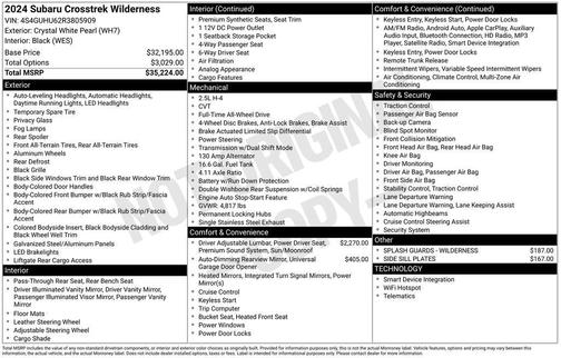 2024 Subaru Crosstrek Wilderness