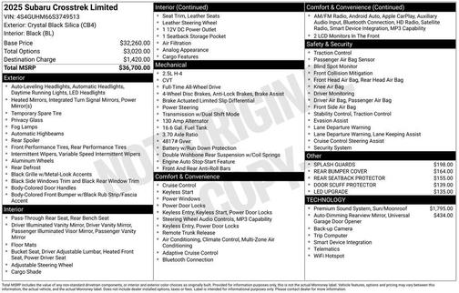2025 Subaru Crosstrek Limited