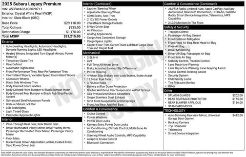 2025 Subaru Legacy Premium