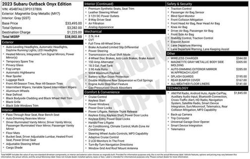 2023 Subaru Outback Onyx Edition