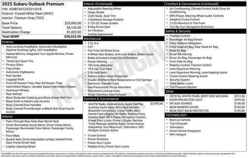 2025 Subaru Outback Premium