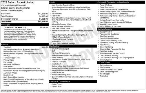2023 Subaru Ascent Limited 8-Passenger