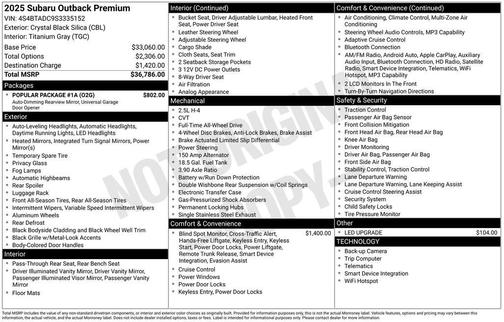 2025 Subaru Outback Premium