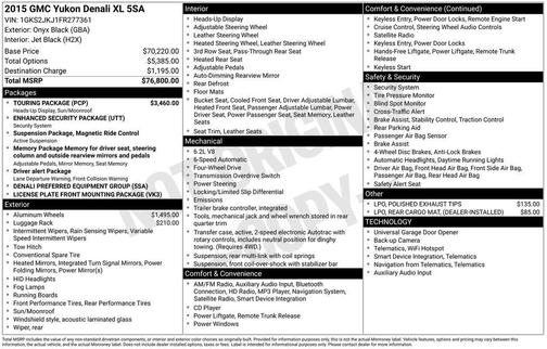 2015 GMC Yukon XL Denali