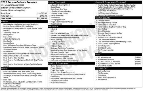 2025 Subaru Outback Premium