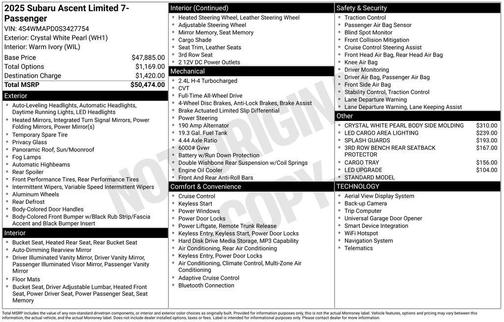2025 Subaru Ascent Limited