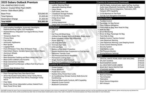 2025 Subaru Outback Premium