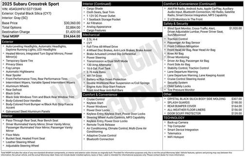 2025 Subaru Crosstrek Sport