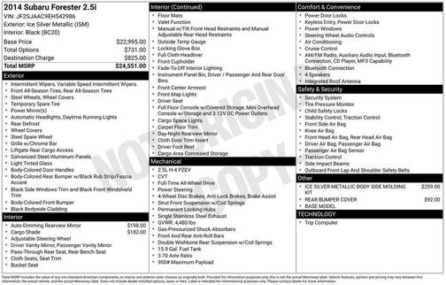 2014 Subaru Forester 2.5i