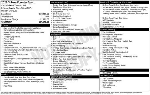 2022 Subaru Forester Sport