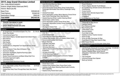 2015 Jeep Grand Cherokee Limited