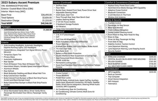 2023 Subaru Ascent Premium 8-Passenger