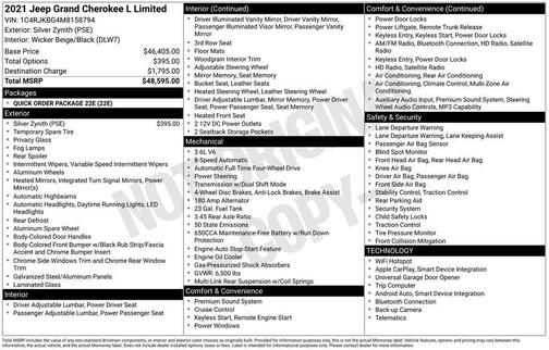 2021 Jeep Grand Cherokee L Limited