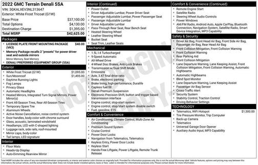 2022 GMC Terrain Denali