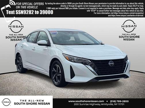 Cloud White 2025 Nissan Sentra SV