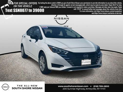 Cloud White 2025 Nissan Versa S