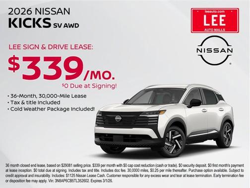 2026 Nissan Kicks SV