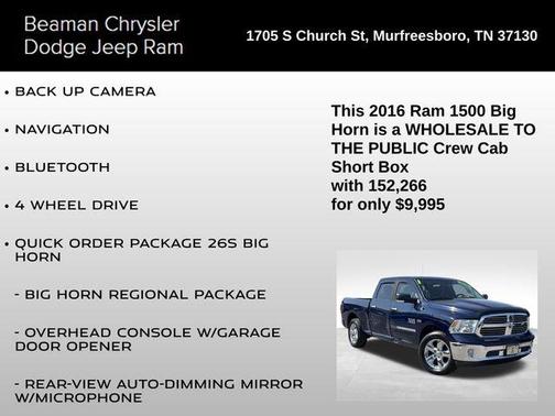 2016 RAM 1500 Big Horn