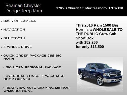 2016 RAM 1500 Big Horn