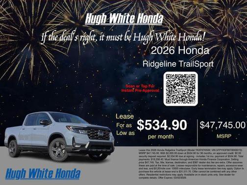 2026 Honda Ridgeline Sport