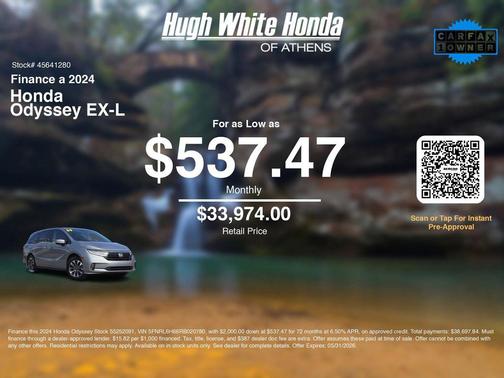 Lunar Silver Metallic 2024 Honda Odyssey EX-L