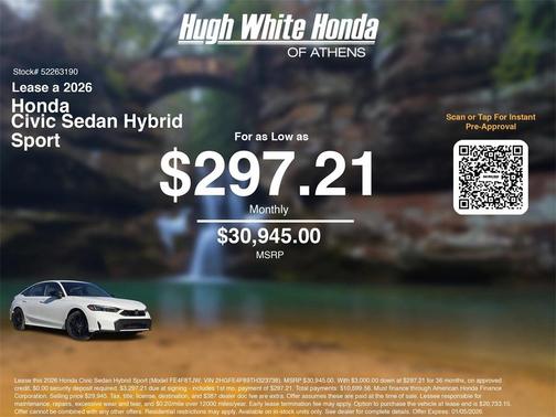 2026 Honda Civic Hybrid Sport