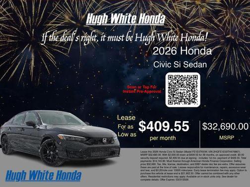 Crystal Black Pearl 2026 Honda Civic Si Base