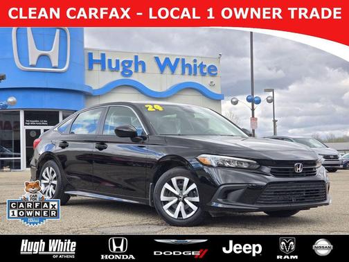 Crystal Black Pearl 2024 Honda Civic LX