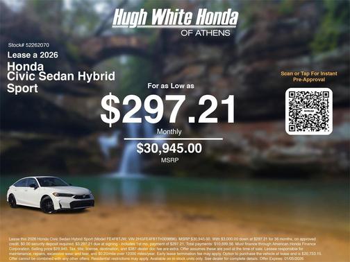 2026 Honda Civic Hybrid Sport