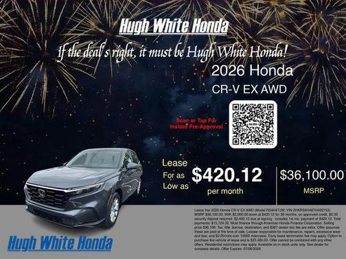 Meteorite Gray Metallic 2026 Honda CR-V EX AWD
