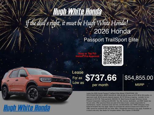 Sunset Orange 2026 Honda Passport AWD TrailSport Elite