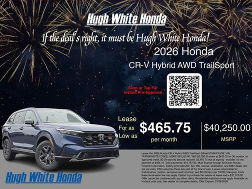 Canyon River Blue Metallic 2026 Honda CR-V Hybrid TrailSport AWD