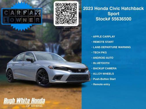 Platinum White Pearl 2023 Honda Civic Sport