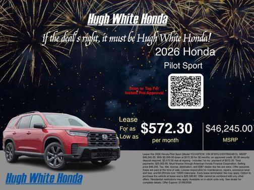 Radiant Red Metallic II 2026 Honda Pilot Sport