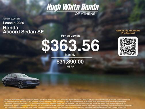 2026 Honda Accord SE