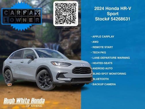 Urban Gray Pearl 2024 Honda HR-V AWD Sport