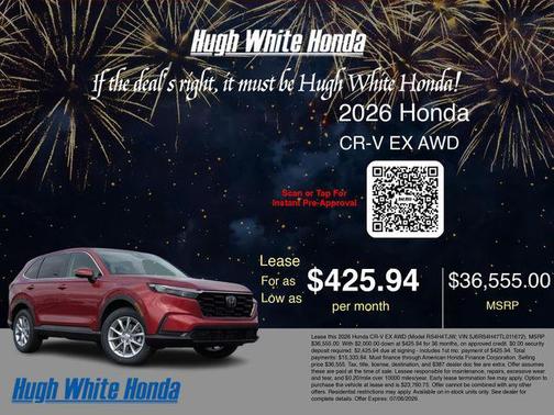 Radiant Red Metallic 2026 Honda CR-V EX AWD