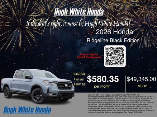 Sonic Gray Pearl 2026 Honda Ridgeline Black