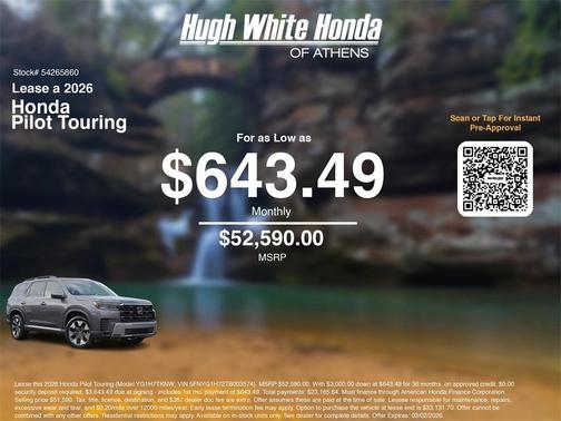 2026 Honda Pilot Touring 8-Passenger