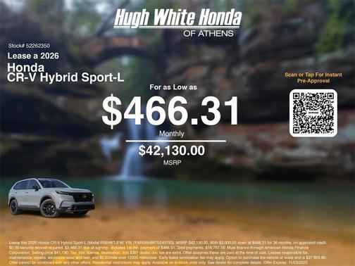 2026 Honda CR-V Hybrid Sport-L AWD