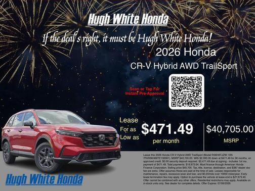 Radiant Red Metallic 2026 Honda CR-V Hybrid TrailSport AWD