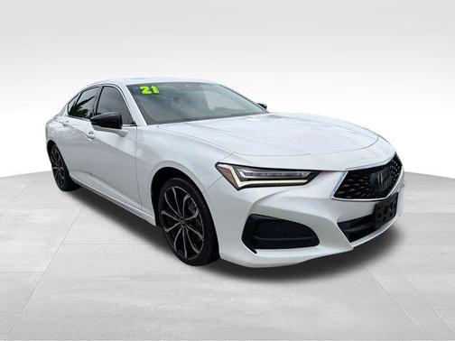 Platinum White Pearl 2021 Acura TLX Technology