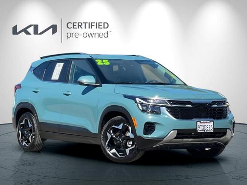 Blue 2025 Kia Seltos EX