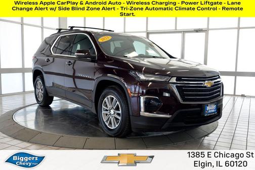 Black Cherry Metallic 2023 Chevrolet Traverse LT Leather