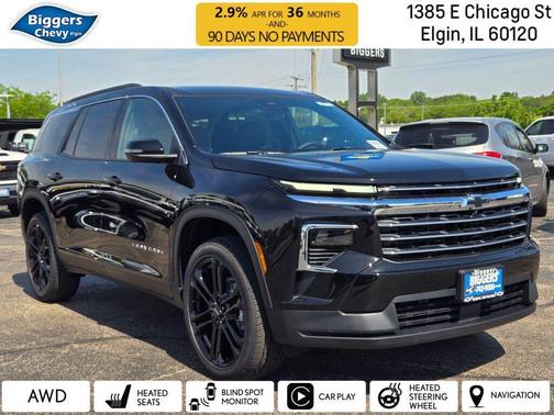 Mosaic Black Metallic 2026 Chevrolet Traverse LT
