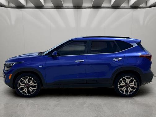 Neptune Blue 2021 Kia Seltos SX Turbo