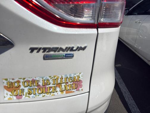 White Platinum Metallic Tri-Coat 2015 Ford Escape Titanium