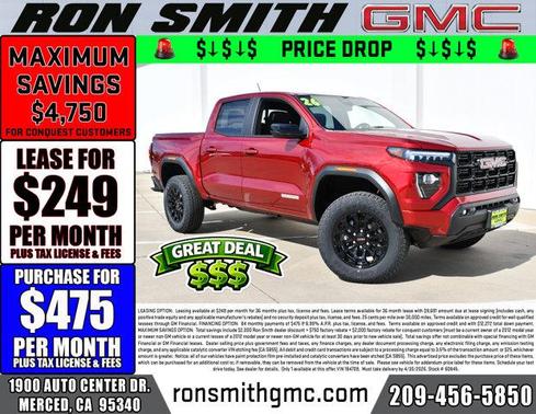 Volcanic Red 2026 GMC Canyon Elevation