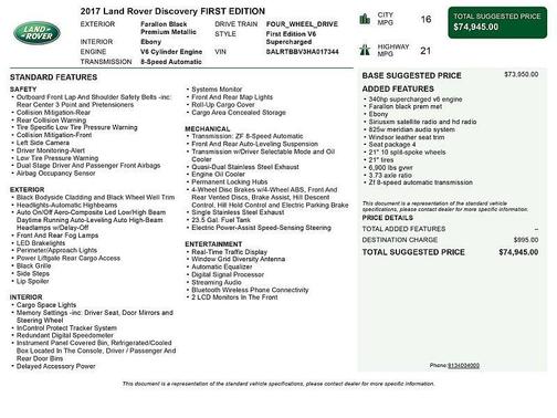 2017 Land Rover Discovery FIRST EDITION